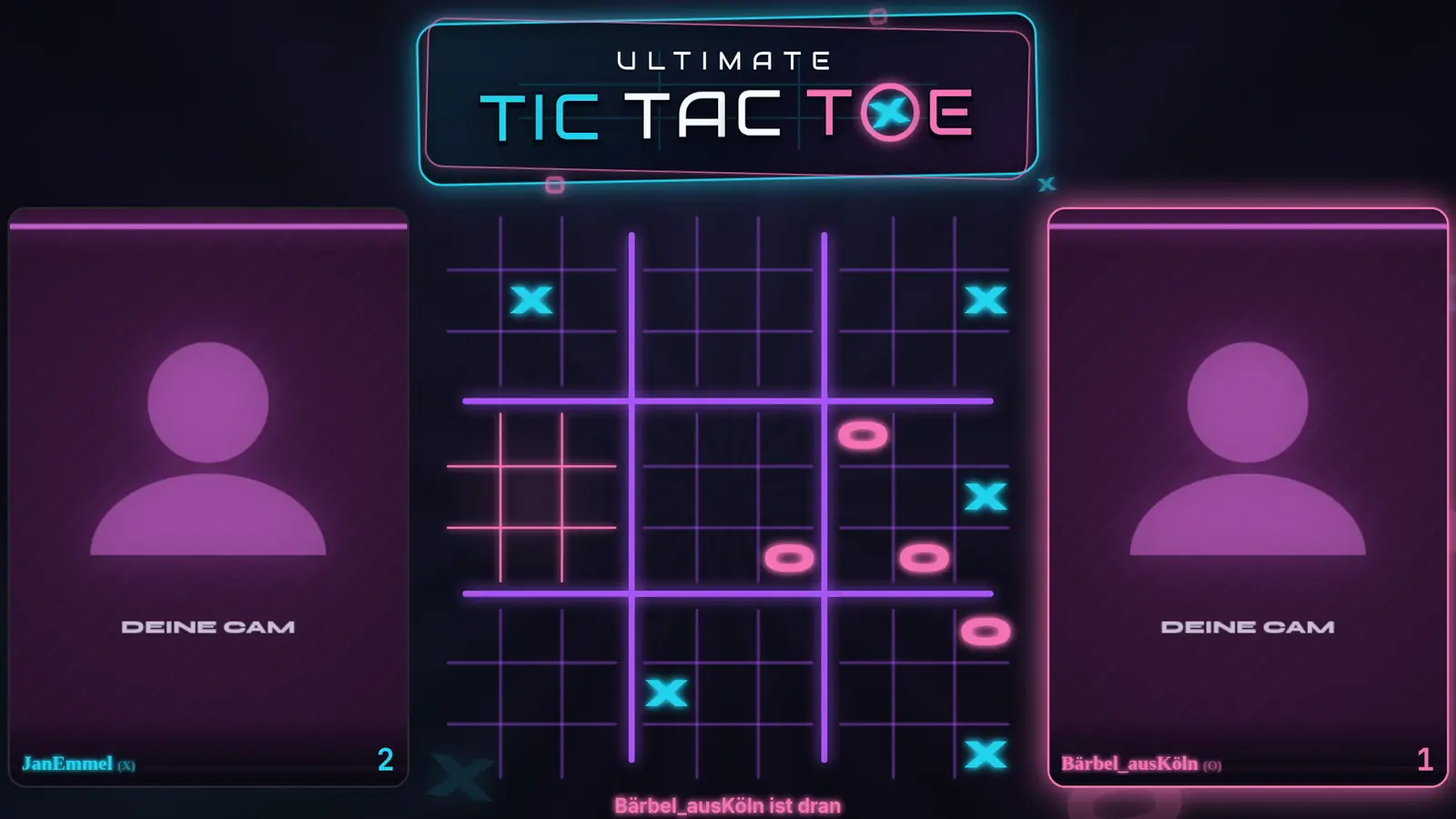 Ultimate Tic Tac Toe: Beispielansicht 2 mit Beispielinhalten